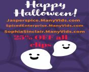 Happy Halloween ? enjoy the deals! SophiaSinclair.ManyVids.com Jasperspice.manyvids.com SpicedEnterprise.ManyVids.Com from actressnityameenannudefucked com