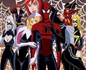 Peter Parker, aka Spider-Man harem. (Art style Avengers Earths mightiest heroes) from avengers 2trailer