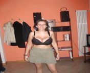 Another pic of my sister Sam. Heres the set up...Sam always thinks she will get clocked because of her boy hips and she thought this skirt did a good job hiding them. I told her to take off her top if ANYONE thinks shes not a girl! When we go to the b from sam girl