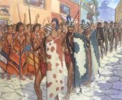 Triumph in Akrotiri, 1600 BC by Giuseppe Rava from rava sex xs suvalakshmi xray nude boobs鍞炽個锟藉敵锟藉敵姘烇拷鍞筹傅