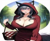 Dear, what big ears you have. Little Red Riding Hood Wolf Girl. from wolf little red riding hood