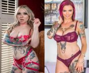 [Kaiia Eve] vs [Anna Bell Peaks] which tatted baddy would you go for? from kaiia eve