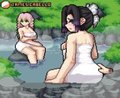 Having fun with Shinobu at a hotspring from super cute petite desi gf having fun with bf at his place