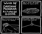 [OC] 4-panel comic I did based off of the poem by Darshan Mondkar. TW for referenced rape, csa, and victim-blaming. from darshan bharali