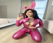 i have to cover up the possession seal on my chest so this girls bf doesnt find out his gf is actually possessed and hes fucking somebody else in her skin. this sexy pink catsuit she has in closet is perf and i feel so sexy in this tight latex. the way it from just blew some massive ropes on my chest to this