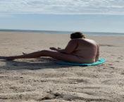 Playing in the sand Nude Beach Wife. from nude family wife