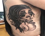 Black metal babe on my ribs from yesterday. What a hot ass bitch ? from hot black bitch