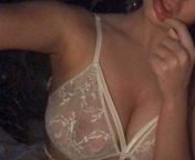 Almost completely see through... ? from cute shows her whole tits with completely see through bunny lingerie on tiktok mp4 download file