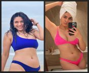 Which one you prefer blue or pink Mrunal Thakur from mrunal thakur nude sex or fuckedr