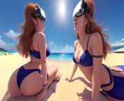 Big boobs bikini women on beach in my VR Home from bikini women chan