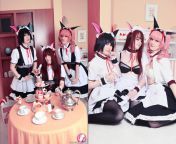 Steins Gate Maid Trio by Foxy Cosplay from peachtot cosplay
