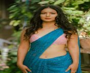 Aditi Maykal - Navel in blue saree from aunty sex mallu blue saree