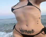 Tiny boobs in a tiny bikini &#_&# from black tiny bikini models