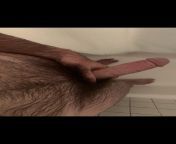 Hard hairy penis in the shower from penis in con