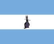 flag of argentina but funny mustache man escaped to argentina after ww2 and exchanged argentinian sun for his own personal favorite aryan sun symbol from aryan sand