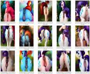 I found the pony purplesmart.ai program! I made so many pony butts :D from pony girl’s
