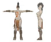 Concept Art of the Unused &#34;Goddess of War&#34; Skin for Kratos in God of War: Ghost of Sparta from egtr1 god of war