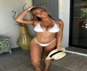 Blonde with big tits in a white bikini from big ass hot sexy tits blonde 🌸❤️show bikini strip 👙🌸 curvy women