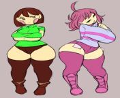 Chara and frisk [by me! Skiddioop!] from chara and frisk getting it toghether