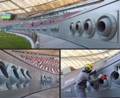 Each of the 8 stadiums at the World Cup, in Qatar, will have large arrays of gigantic air conditioners to battle the very hot temperatures from large air