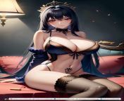 “Welcome, Servant… I heard you came from across the world, which makes sense for your pricing… Well, I will make sure to treat you well~” - (Would love to be an Empress/Queen who bought a Servant for her own “Urges”) from hot servant boob down show