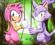 Looks like Amy and Blaze really loved the idea of swinging naked. (Mobius Unleashed) from amy and blaze kissing