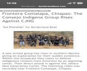 a new armed group forms in Chiapas called “ Consejo Indigena “ ! from indígena pelada
