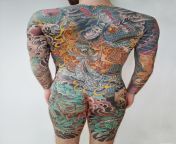 [NSFW] Tomomori backpiece finally complete - done by Dave Cummings at PSC Tattoo in Montreal, QC from dave cummings bts