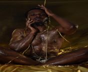 Gold and Black - Nikon D3300. AF-S 50mm 1.8g. I took this photo in my bedroom which is about 75 square feet, with the model on the bed against the wall. Camera malfunctions aside, i for the shot I wanted, strong facial expression, showering in gold. How m from sritima feet barsha saree model