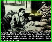 After the Battle of Shiloh in April 1862 , Many Civil War soldiers&#39; lives were saved by a phenomenon they called &#39;Angel&#39;s Glow.&#39; The soldiers who lay in the mud for two rainy days had wounds that began to glow in the dark. from pimpandhost converting ls 39