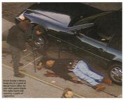 Body of Ennis Cosby (son of Bill Cosby), 1996. He was shot in the head by 18-year-old Mikhail Markhasev in a failed robbery attempt. from rape of bill