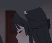 LF Color Source: 1girl, animation/animated gif, bangs, black hair, blank speech bubble, close-up, closed eyes, discord meme, face, fellatio/blowjob, from side, hair bow, half updo, long hair, maid headdress, sidelocks, speech bubbling/word bubbling from lolibooru 96426 age difference animated closed eyes covered nipples finger in mouth flat chest mago zenpen nipples old man small breasts standing sex yoshino momiji gif