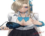 Asuna removing bra under shirt (M.M) [Blue Archive] from nishitha removing bra panties posing nude vi jpg