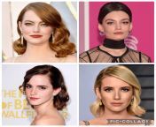 Would you rather pussyfuck Emma Stone and Emma Mackey or throatfuck Emma Watson and Emma Roberts from emma watson vector fakes