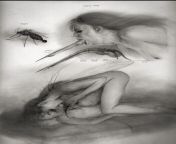 Mosquito fairy, Simone Pinna (me), graphite on paper, 2021 from sandrine pinna