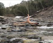 Why not do yoga nude in a mountain stream? from korea yoga nude