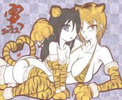 Moko &amp; Masaki: Tiger Bikini 2022 - by @G_Hibiki_Q on Twitter from dogxxx hinchan images on com