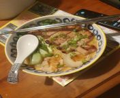 Egg mayo shin ramen with a pork cutlet, pak choi and jammy eggs from pak mom and san xxxsexworld44 mlgirls xx