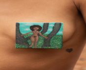 Mini Forest Nude. Acrylic on canvas on titty from mini model nude