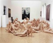 Nude girls grouped together in a somewhat disturbing way from contortionist jap nude girls