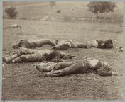 Dead soldiers on the Battlefield of Gettysburg, PA - July 1863. Photo by Timothy H. OSullivan [1024x785] from rachana banarjee xxx photo hdxx yeh h