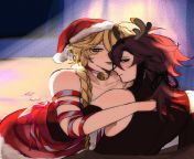 I want an Aether as a present too ? [Heizou x Aether] art by sn_JiHo on Twitter from heizou x kazuha