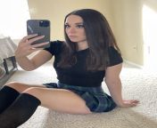 Switched up my style today. Im feeling sexy in this mini skirt with knee high socks. from sexy girl dance mini skirt