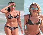 Katie Cassidy vs Emily Bett rickards (pick one to spend a day in beach naked) from women beach naked prank