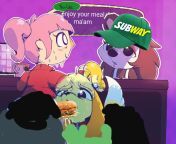 I poorly edited some isabelle r34 on mobile and turned it into &#34;villager and isabelle go to visit sable to get subways&#34; from sammy sable
