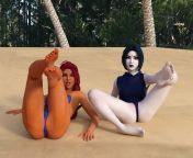 Teen Titans Raven and Starfire want you to clean their Soles from teen titans robin fuck starfire cartoon xxx