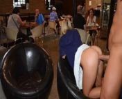 Euro Amateur Public Sex! guy picked up this horny slut Christen Courtney, she wanted the dick so bad that she started stroking and sucking his cock right there in the cafe. People pretended not to know from real amateur public sex risky on the car people walking near