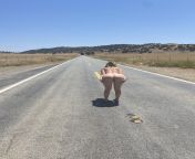 Road trip dare: strip naked and take a racy photo in the middle of the road. Howd I do? from ellymazlien pornengali boudi xxxesi naked fat aunty purnima 3x photo