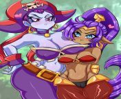Risky &amp; Shantae, Nsfw version only on patreon http://patreon.com/izfanart Next is Skull Girls, Filia x Cerebella. from only dayni patreon