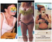 F/33/5&#39;1&#34; [150lbs &amp;gt; 119lbs = 31lbs] (12 years) I weighed the same almost 10 months pregnant as I did when I was in college with no knowledge of proper diet or fitness routine, fast forward another 28 months and HELLO ABS! from 10 months pregnant and delivery in hospital